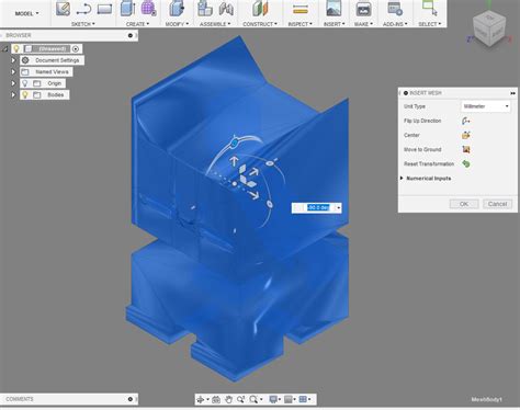Import an STL into Fusion 360 Without .